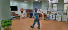 Công tác khử khuẩn, vệ sinh trường lớp