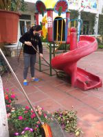 Công tác khử khuẩn, vệ sinh trường lớp