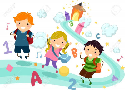 hình ảnh bé đến trường