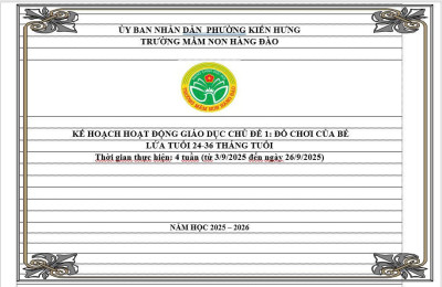 KẾ HOẠCH THỰC HIỆN CHƯƠNG TRÌNH GIÁO DỤC CHỦ ĐỀ 1 LỨA TUỔI NHÀ TRẺ