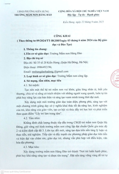 CÔNG KHAI THEO THÔNG TƯ 09 NĂM HỌC 2025 -2026