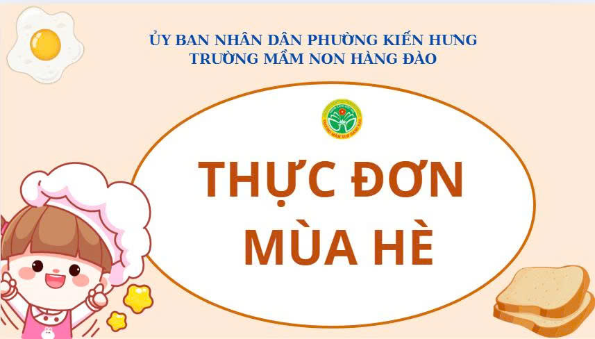 THỰC ĐƠN MÙA HÈ NĂM HỌC 2025 - 2026